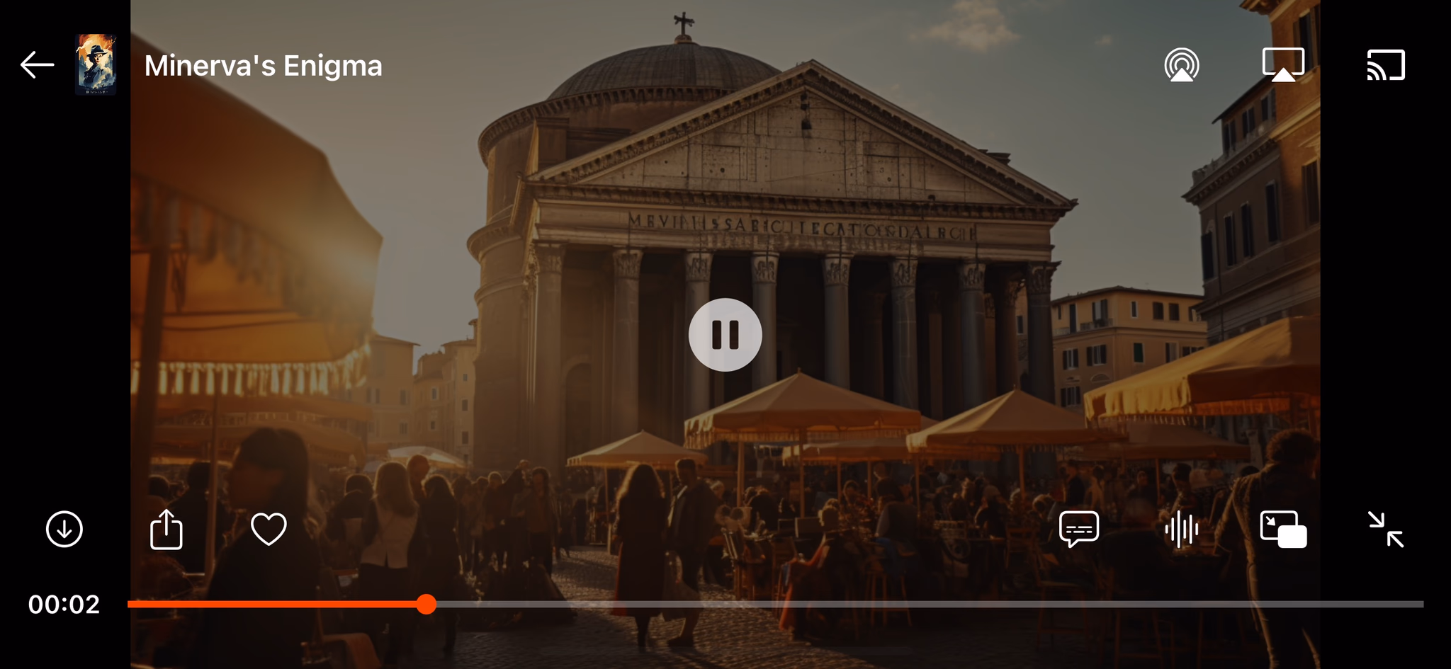 UHF IPTV streaming interface playing Minerva’s Enigma movie in HD — save money and stream freely with no contracts or limits.